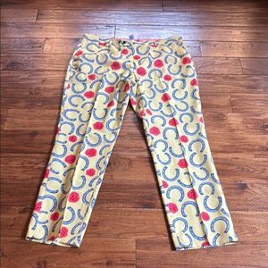 Stylish Yellow Patterned Women's Jeans